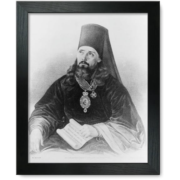 Framed Print: Innokentii, Metropolitan Of Moscow (1797-1879), Called The Apostle