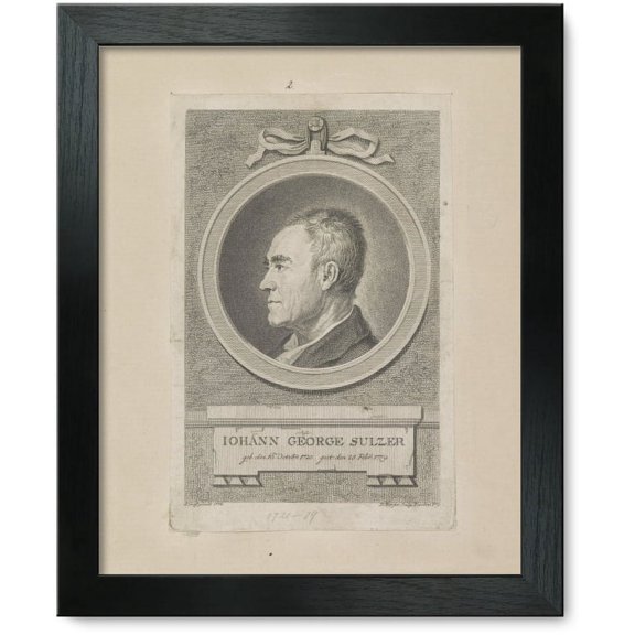 Framed Print: Iohann George Sulzer Geb:den 16 Octobr 1720 - Gest:den 25 Febr 1779
