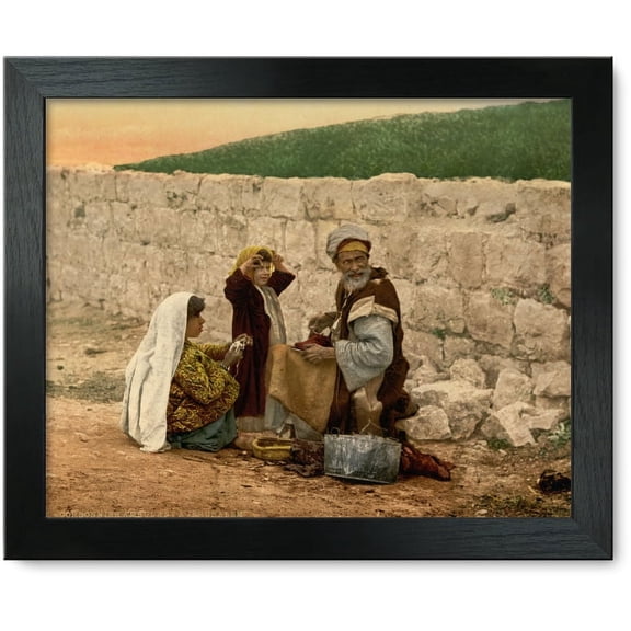 Framed Print: Itinerant Shoemaker Of Jerusalem, Holy Land, circa 1890