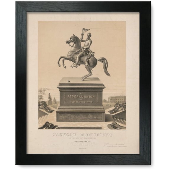 Framed Print: Jackson Monument In The City Of Washington