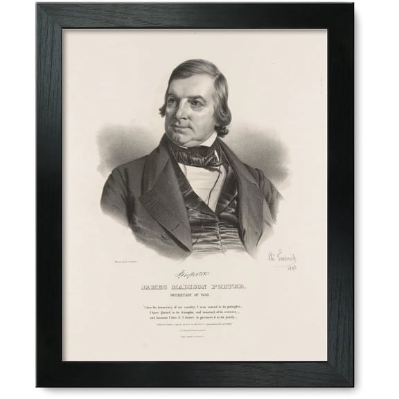 Framed Print: James Madison Porter, Secretary Of War, 1843