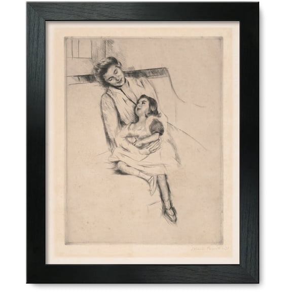 Framed Print: Jeannette And Her Mother Seated On A Sofa, 1901