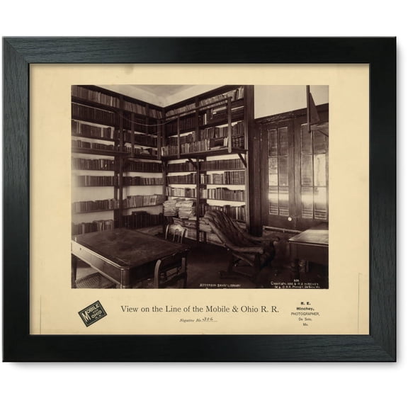 Framed Print: Jefferson Davis' Library, Beauvoir, Miss., 1898