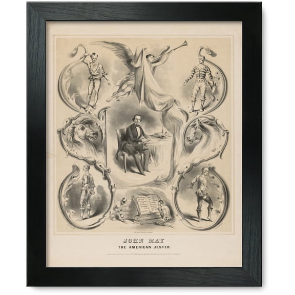 Framed Print: John May - The American Jester, 1847
