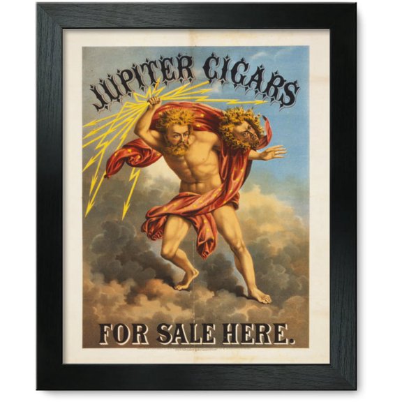Framed Print: Jupiter Cigars For Sale Here, 1868