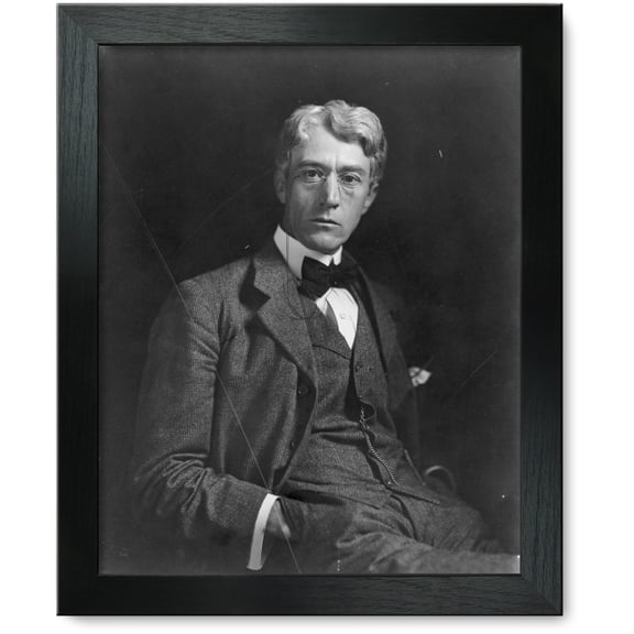 Framed Print: Kenesaw Mountain Landis, Half-Length Portrait, Seated, Facing
