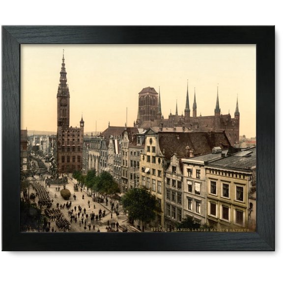 Framed Print: Langen Market And Court House, Danzig, West Prussia, Germany (I.E.