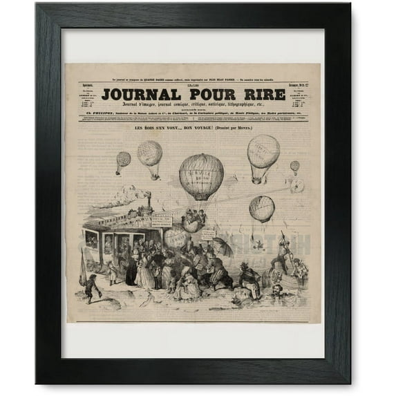 Framed Print: Les Rois S'en Vont-- Bon Voyage!, circa 1848
