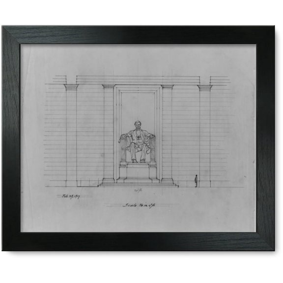 Framed Print: Lincoln Memorial (Washington, D.C.). Interior With Sculpture
