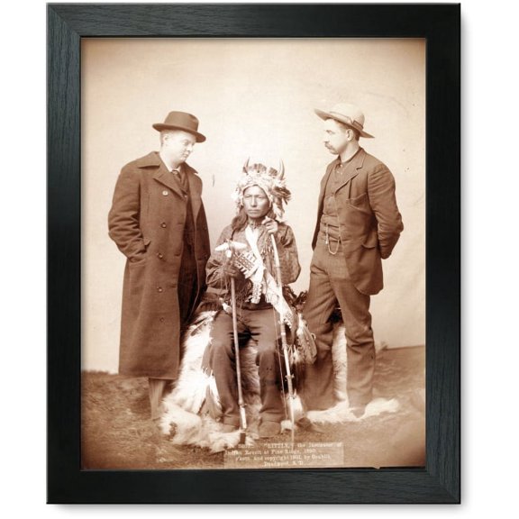 Framed Print: Little, The Instigator Of Indian Revolt At Pine Ridge, 1890