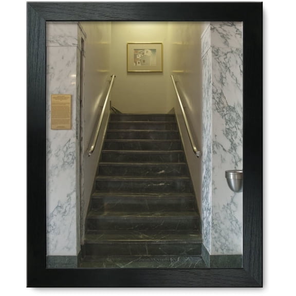Framed Print: Lobby Stair Detail Of Federal Building And U.S. Courthouse