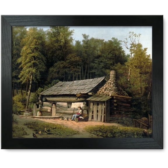 Framed Print: Log Cabin