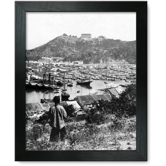 Framed Print: Looking East Over The Bay And Fishing Village Of Shaukiwan, China