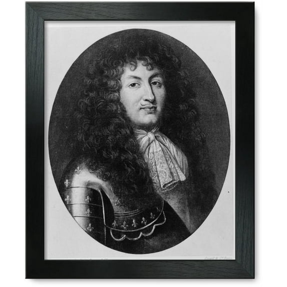 Framed Print: Louis XIV, King Of France, Head-And-Shoulders Portrait, Facing