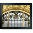 thumbnail image 1 of Framed Print: Main Reading Room. Semi-Circular Stained Glass Window In Alcove, 1 of 3