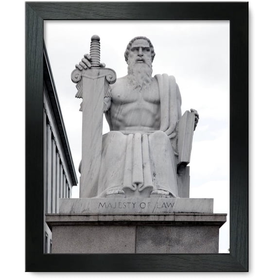 Framed Print: Majesty Of Law Statue At The Rayburn Building, Independence Ave.