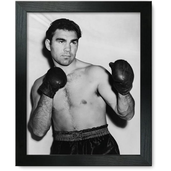 Framed Print: Max Schmeling, Half-Length Portrait, Standing, Wearing Boxing