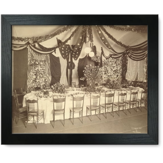 Framed Print: Mckinley Inaugural Supper Table In Pension Building, Washington