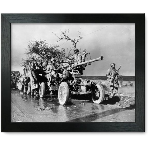 Framed Print: Members Of An Artillery Unit Stand By And Check Their Equipment
