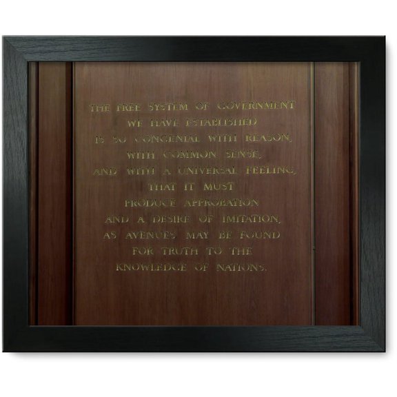 Framed Print: Memorial Hall. Quotation From James Madison, Beginning The Free