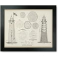 thumbnail image 1 of Framed Print: Minot's Ledge Light House With Comparative Sections Of Other Sea, 1 of 3