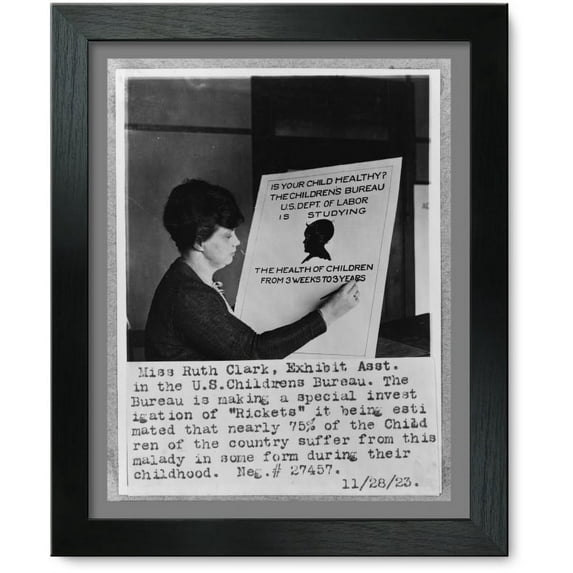 Framed Print: Miss Ruth Clark, Exhibit Asst. In The U.S. Childrens Bureau, 1923