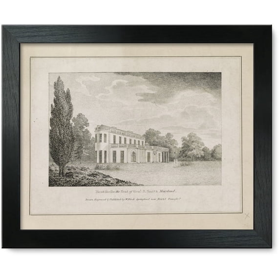 Framed Print: Montibello The Seat Of Genl. S. Smith, Maryland