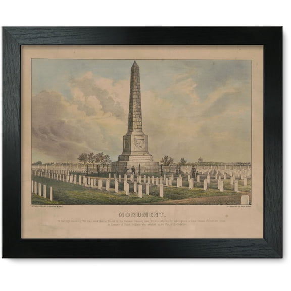 Framed Print: Monument, circa 1856