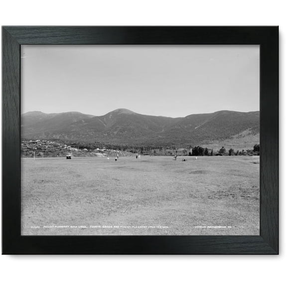 Framed Print: Mount Pleasant Golf Links, Fourth Green And Mount Pleasant From Tee