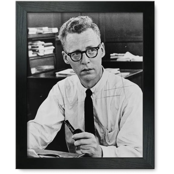 Framed Print: Murray Kempton, Half-Length Portrait, Seated At Typewriter, Facing
