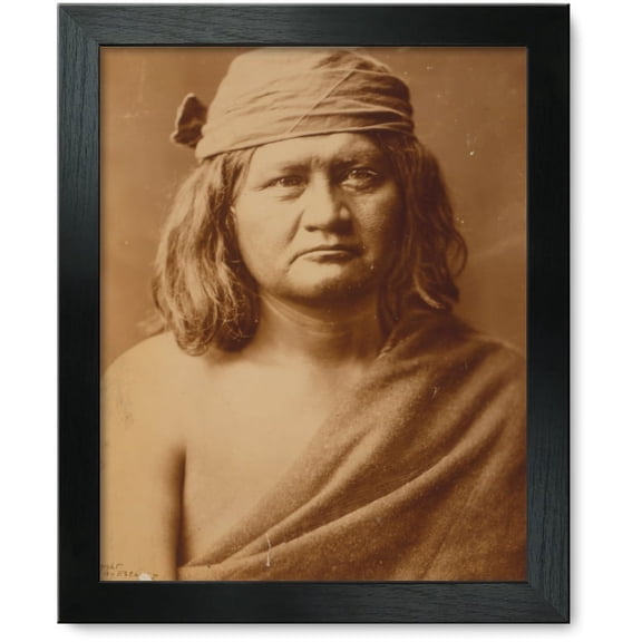 Framed Print: Native Man, Head-And-Shoulders Portrait, Facing Front, 1903