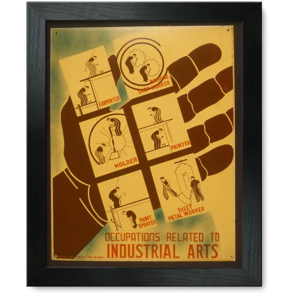 Framed Print: Occupations Related To Industrial Arts, 1937