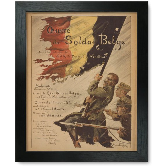Framed Print: Oeuvre Du Soldat Belge, 1915
