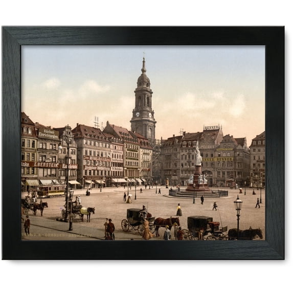 Framed Print: Old Market, Altstadt, Dresden, Saxony, Germany, circa 1890