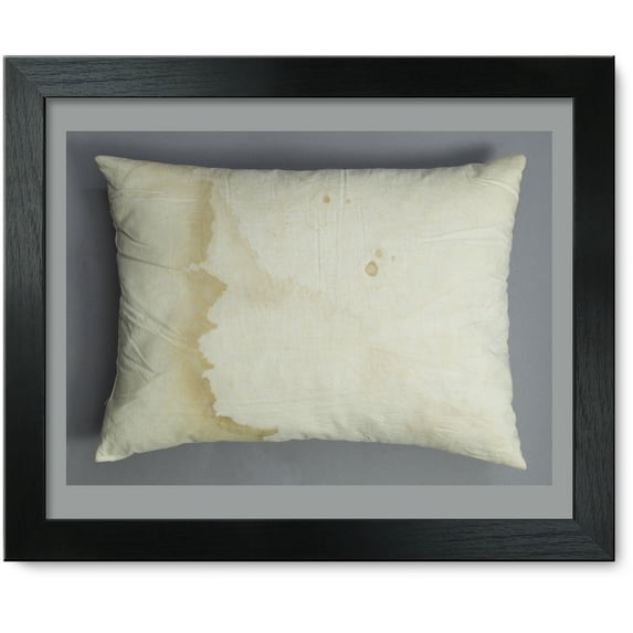 Framed Print: One Of The Blood Stained Pillows That Held Abraham Lincoln's Head