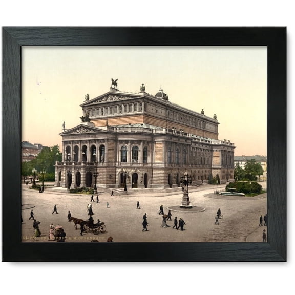 Framed Print: Opera House, Frankfort On Main (I.E. Frankfurt Am Main), Germany