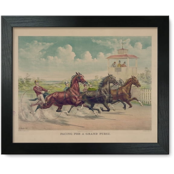 Framed Print: Pacing For A Grand Purse, 1890