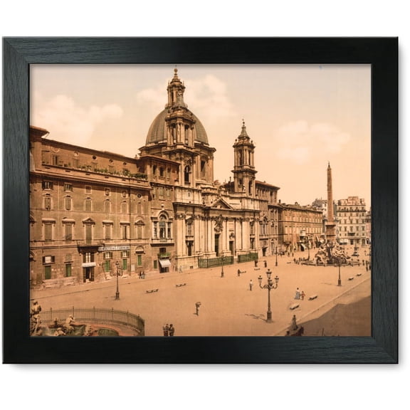 Framed Print: Piazza Navona, Rome, Italy, circa 1890