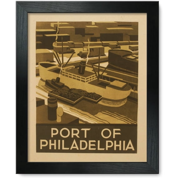 Framed Print: Port Of Philadelphia, 1936