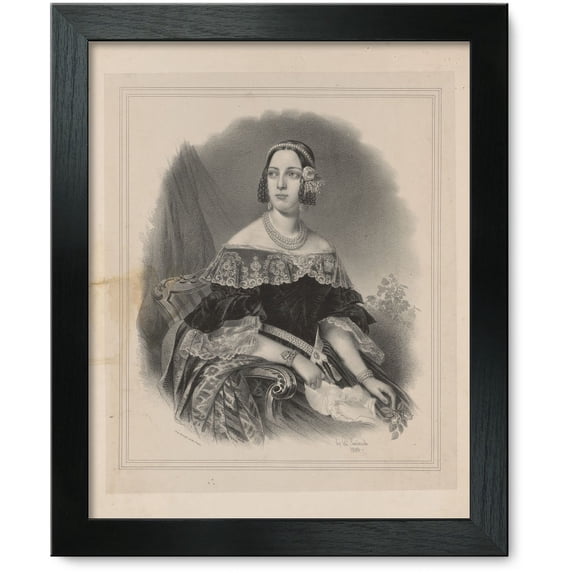 Framed Print: Portrait Of Unidentified Woman, Half-Length, Seated In Chair