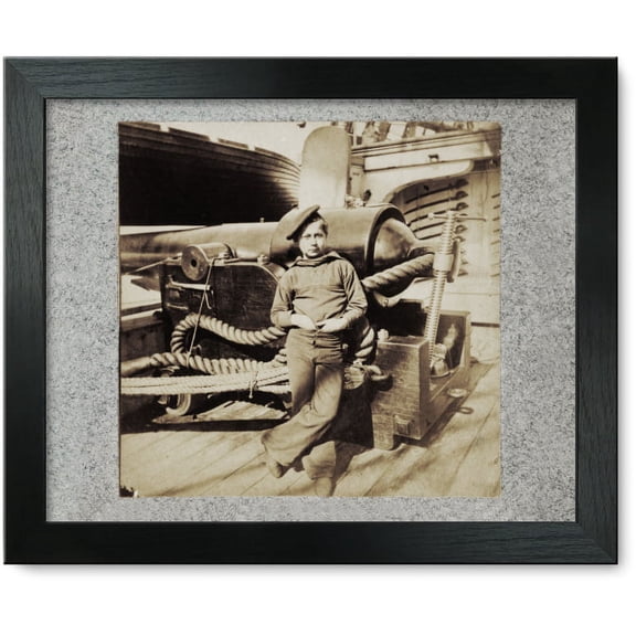 Framed Print: Powder Monkey On U.S.S. New Hampshire, Off Charleston, South