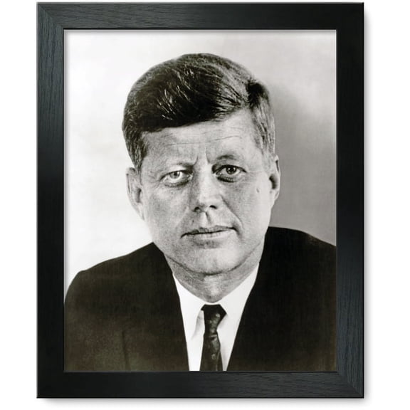 Framed Print: President John F. Kennedy, Head-And-Shoulders Portrait, Facing