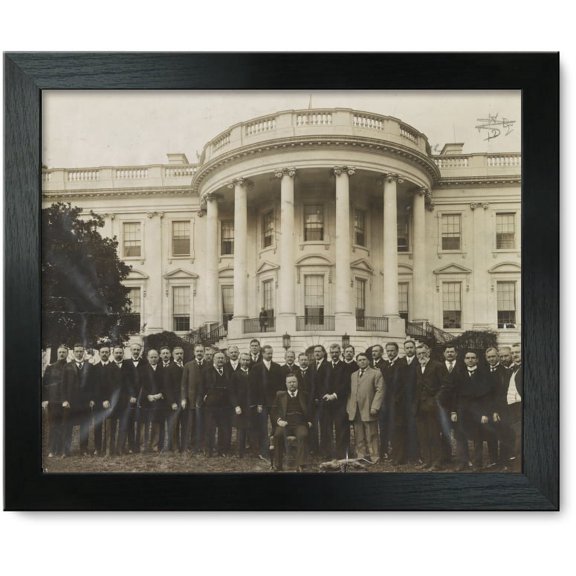 Framed Print: President Roosevelt And His Tennis Cabinet, 1909
