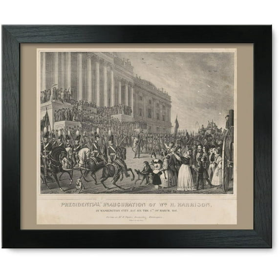 Framed Print: Presidential Inauguration Of Wm. H. Harrison, In Washington City