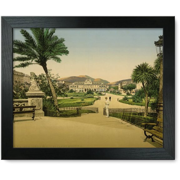 Framed Print: Public Gardens And Casino Municipal, Nice, Riviera, circa 1890