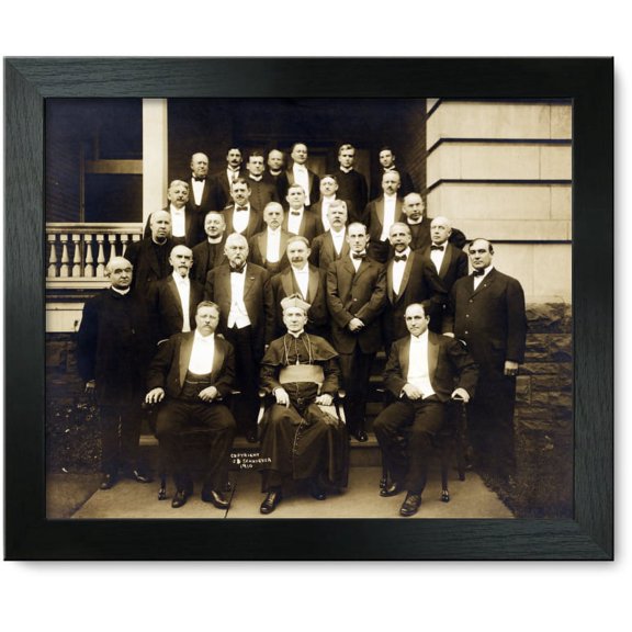 Framed Print: Reception By Bishop Hoben i.e. Hoban, To Ex President Roosevelt