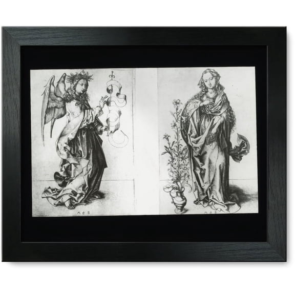 Framed Print: Reproduction Of Print Showing: Madonna And Archangel Gabriel, circa