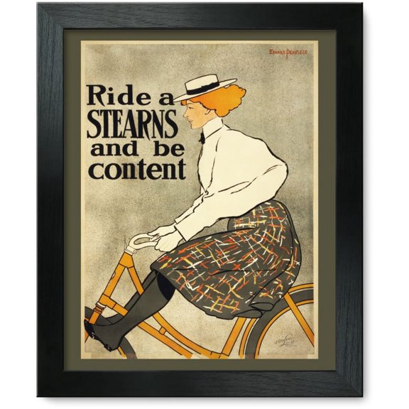 Framed Print: Ride A Stearns And Be Content, 1896