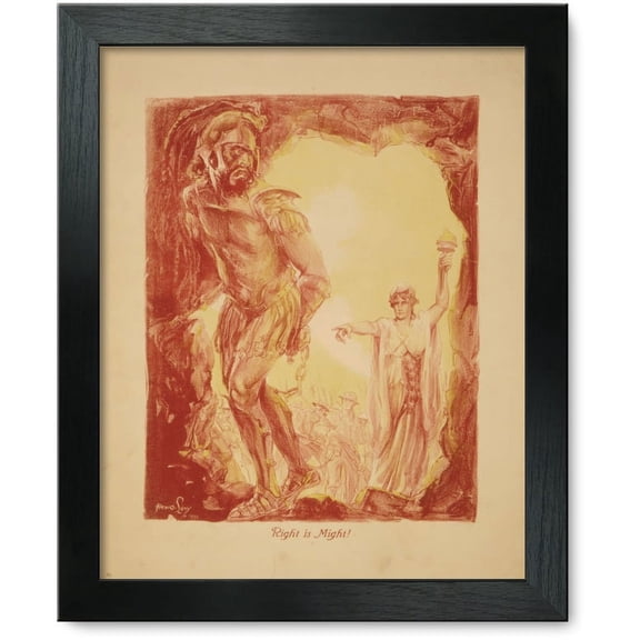 Framed Print: Right Is Might, 1918