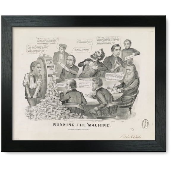 Framed Print: Running The Machine, 1864